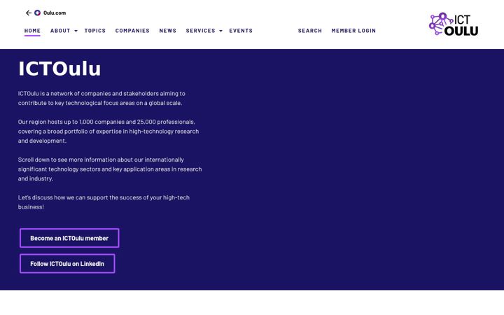 Screenshot of ictoulu.fi