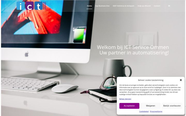 Screenshot of ictserviceommen.nl