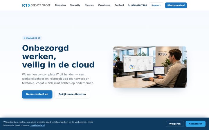 Screenshot of ictsg.nl