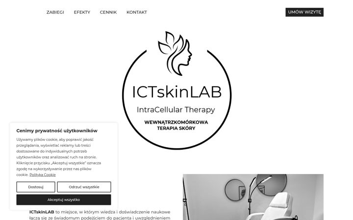 Screenshot of ictskinlab.pl