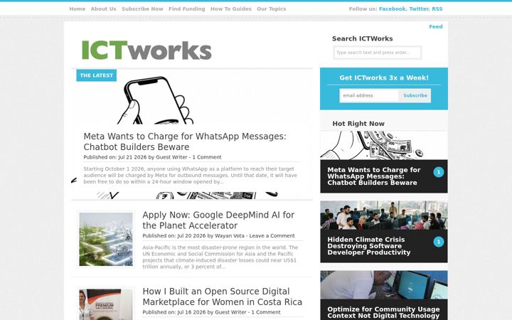 Screenshot of ictworks.org