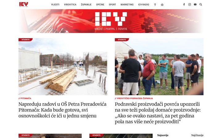 Screenshot of icv.hr