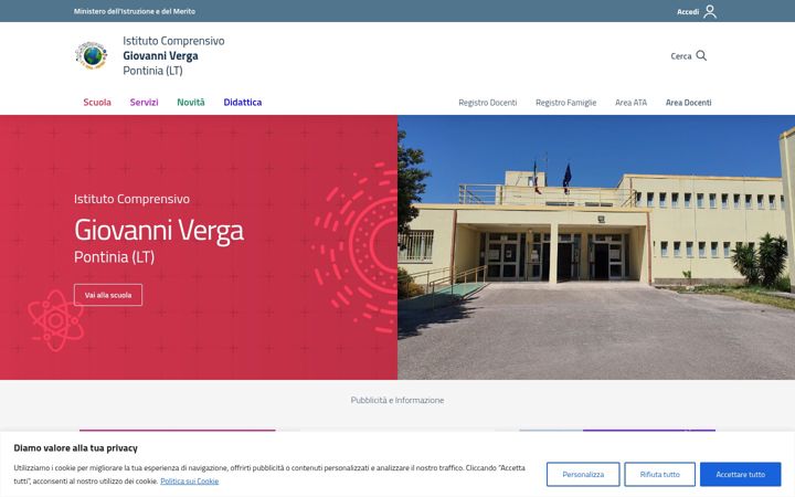 Screenshot of icverga.edu.it