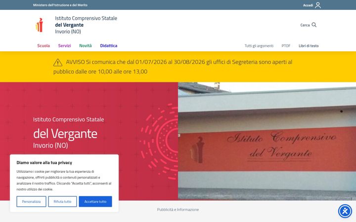 Screenshot of icvergante.edu.it
