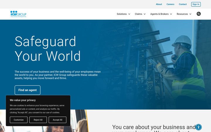 Screenshot of icwgroup.com