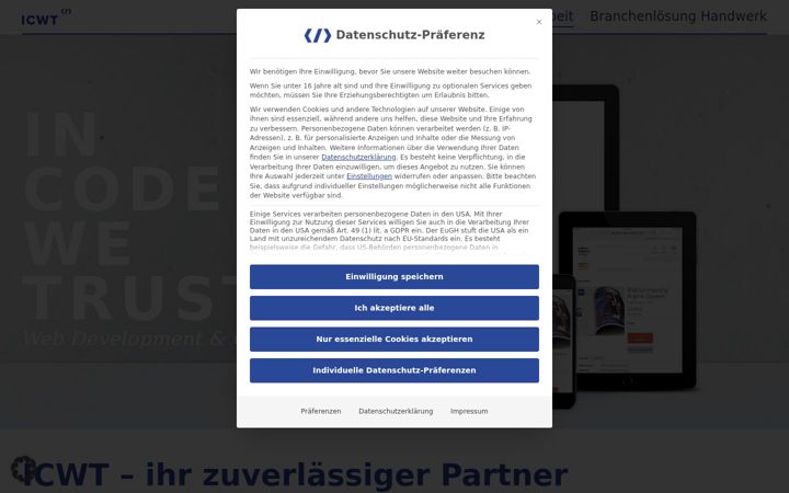 Screenshot of icwt.de