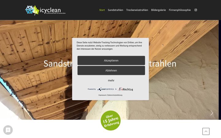 Screenshot of icyclean.de