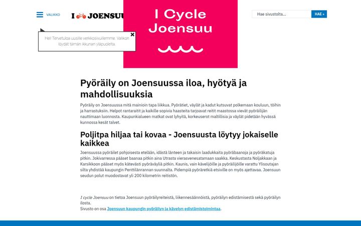 Screenshot of icyclejns.fi