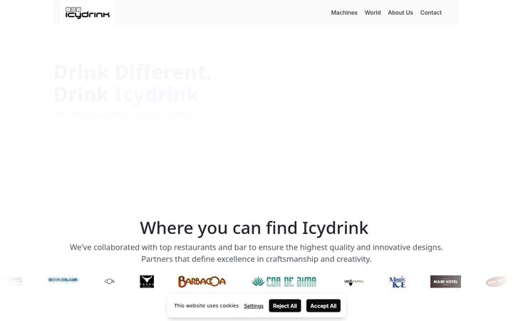 Screenshot of icydrink.com