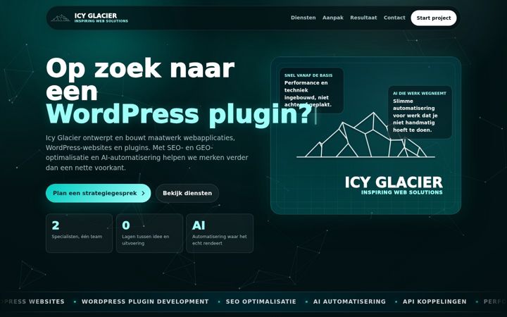 Screenshot of icyglacier.nl