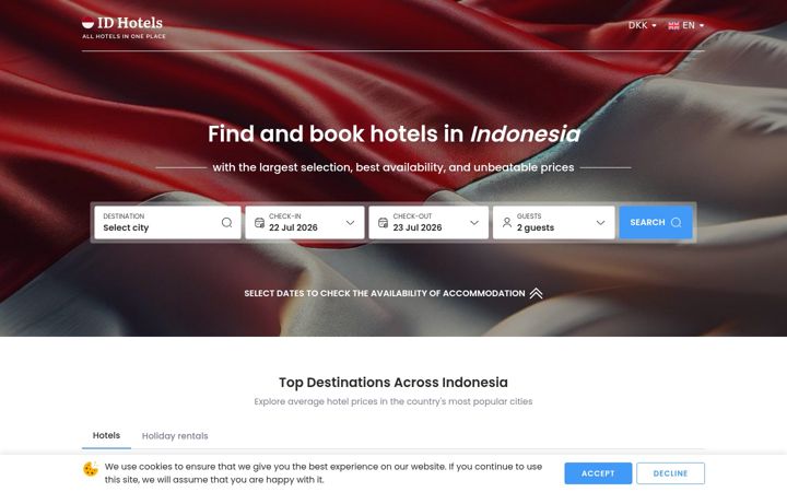Captură de ecran a id-hotels.com