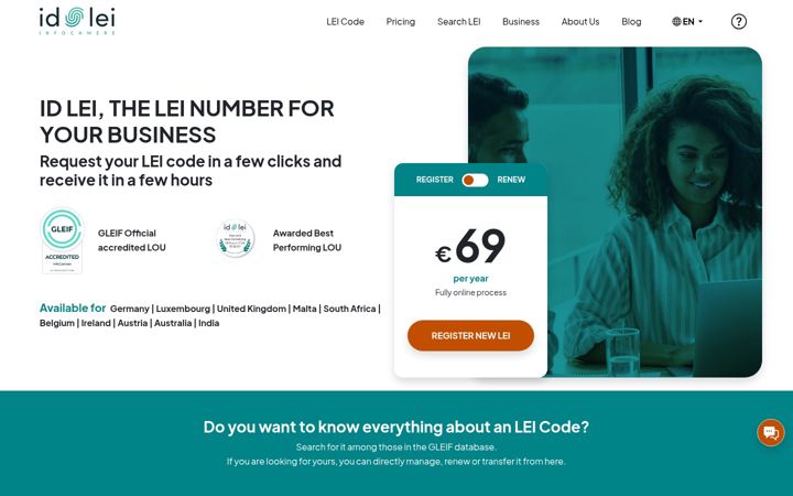 Screenshot of id-lei.com