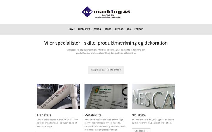 Screenshot of id-marking.dk