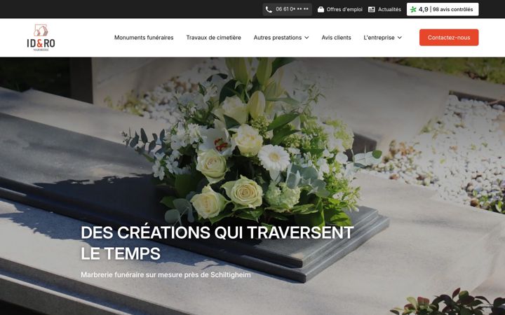 Screenshot of id-ro-marbrerie.fr