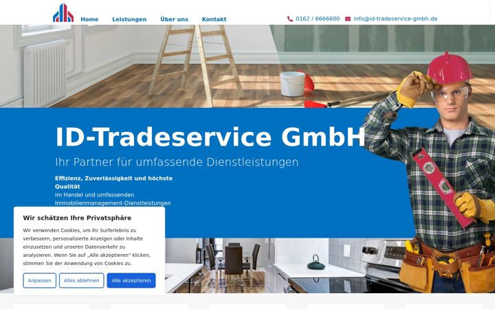 Screenshot of id-tradeservice-gmbh.de
