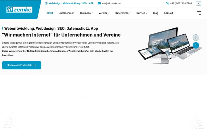 Screenshot of id-zemke.de
