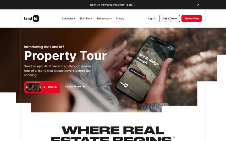 Screenshot of id.land