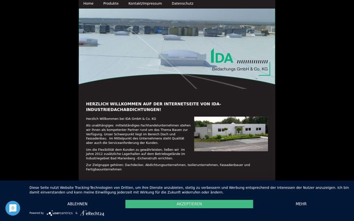 Screenshot of ida-industriedachabdichtungen.de