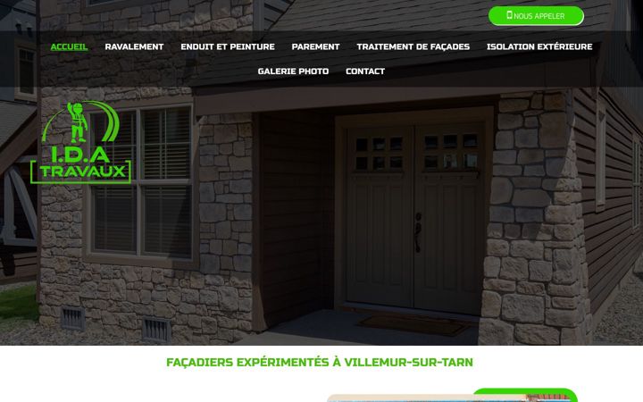 Screenshot of ida-travaux.fr