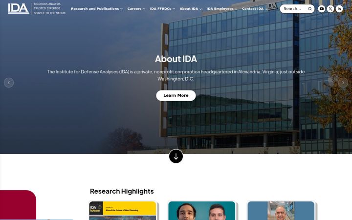 Snimka zaslona za ida.org