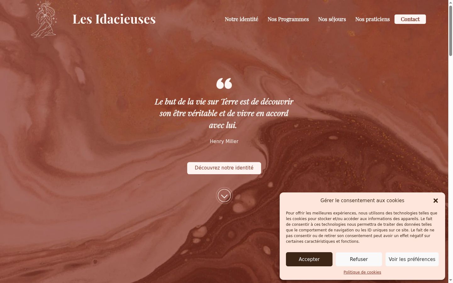 Captura de ecrã do banner de consentimento apresentado antes de qualquer interação