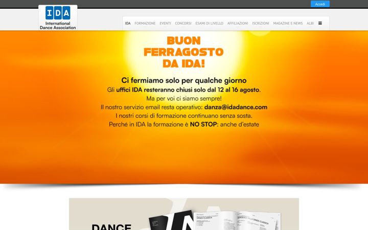 Screenshot του idadance.com
