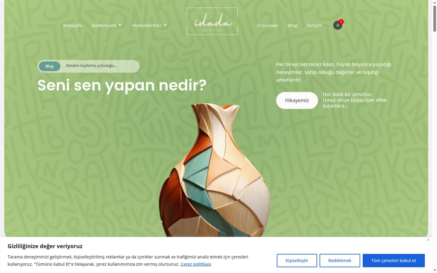Screenshot tal-banner tal-kunsens muri qabel kwalunkwe interazzjoni