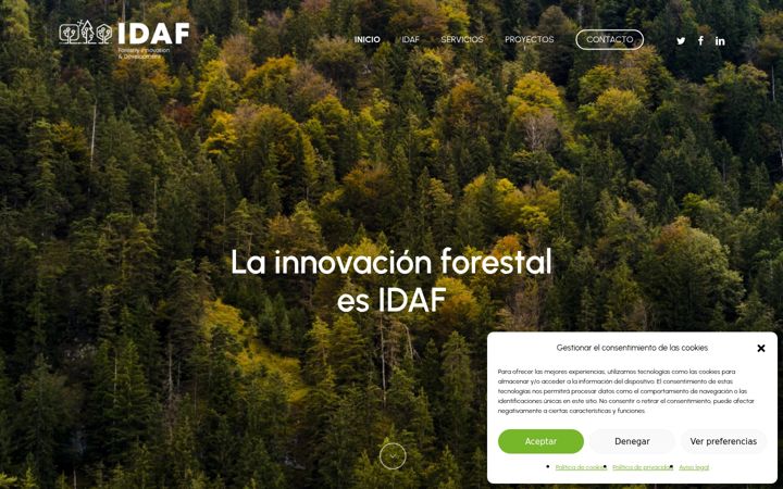 Screenshot of idaf.es