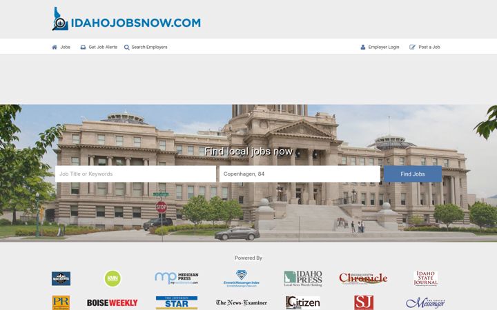 Screenshot of idahojobsnow.com