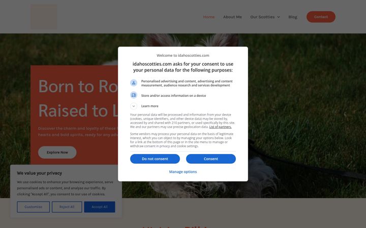 Screenshot του idahoscotties.com