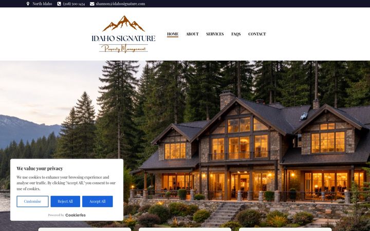 Screenshot of idahosignaturepropertymanagement.com