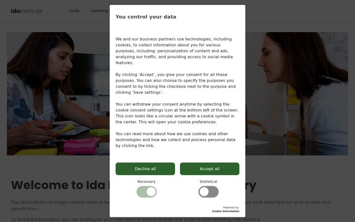 Screenshot του idainstitute.com