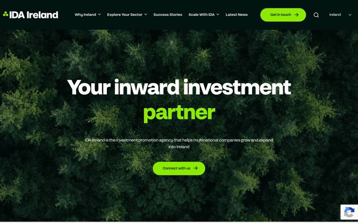 Screenshot von idaireland.com