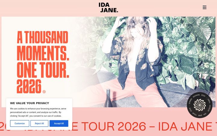 Screenshot of idajane.ch