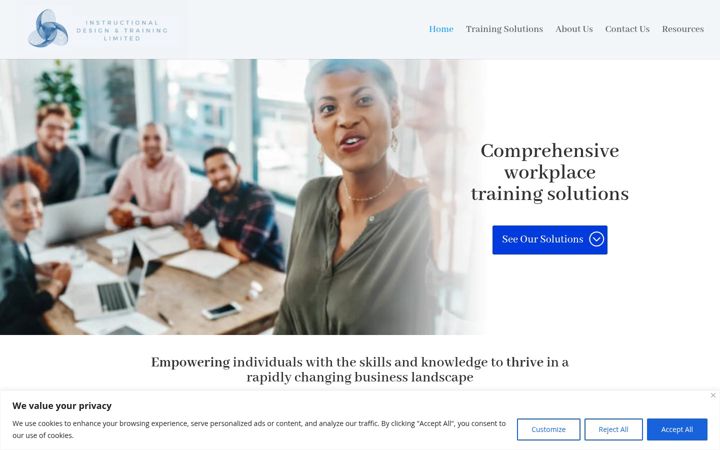 Screenshot of idandtraining.com