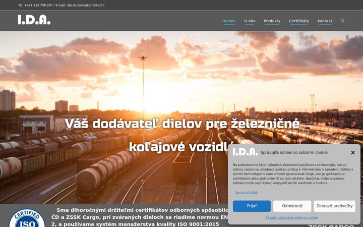 Screenshot of idarail.sk