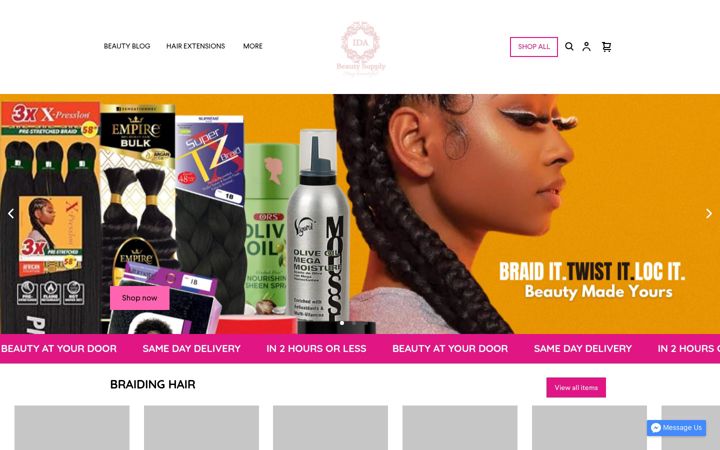 Capture d'écran de idasbeauty.com