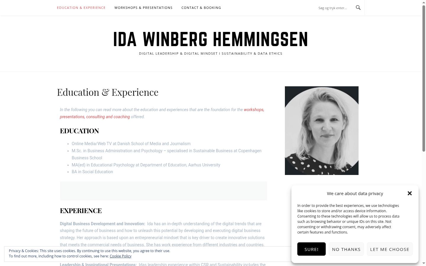 Screenshot tal-banner tal-kunsens muri qabel kwalunkwe interazzjoni
