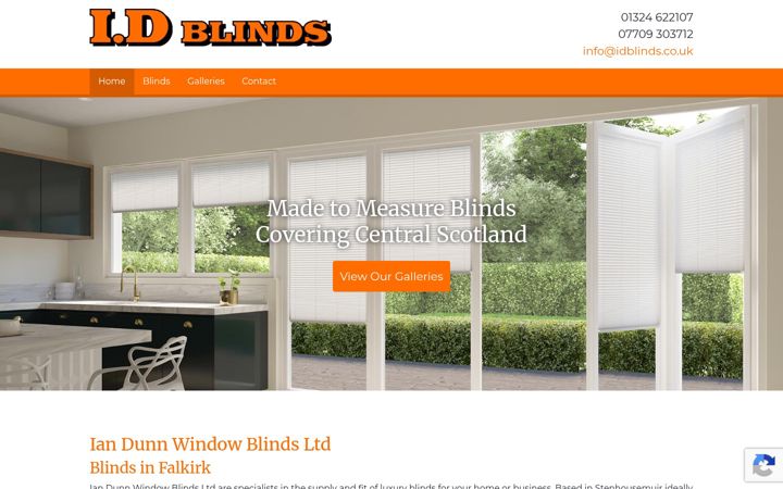 Screenshot of idblinds.co.uk