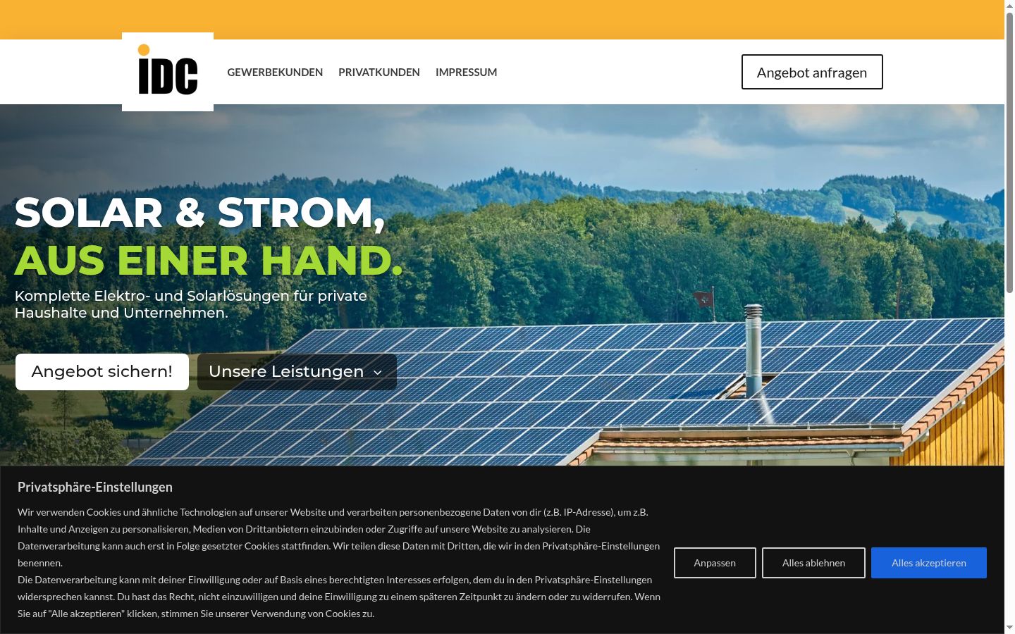 Sutikimo reklamjuostės, rodytos prieš bet kokią sąveiką, ekrano kopija
