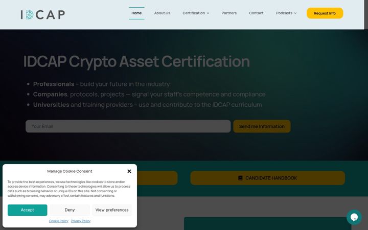 Screenshot of idcap.org