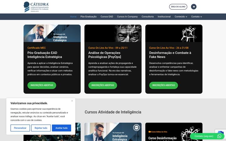 Screenshot of idcatedra.com.br