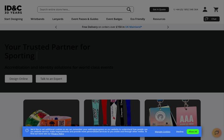 Screenshot of idcband.com