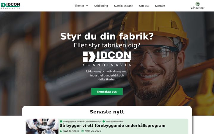 Screenshot of idcon.se