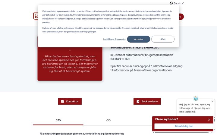 Screenshot of idconnect.dk