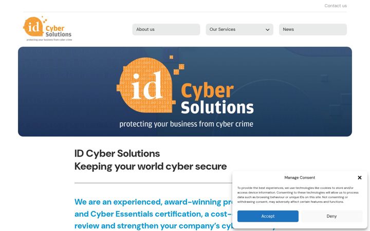 Captura de pantalla de idcybersolutions.com