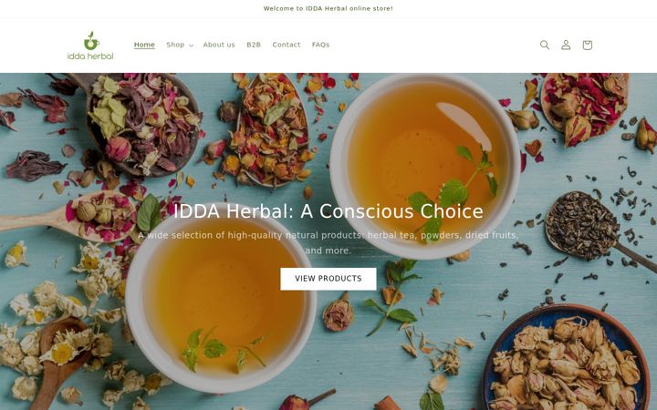 Screenshot of idda-herbal.com