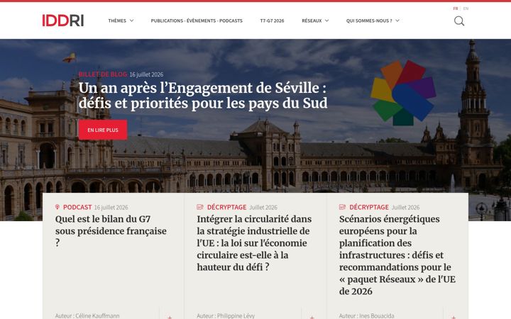 Screenshot of iddri.org
