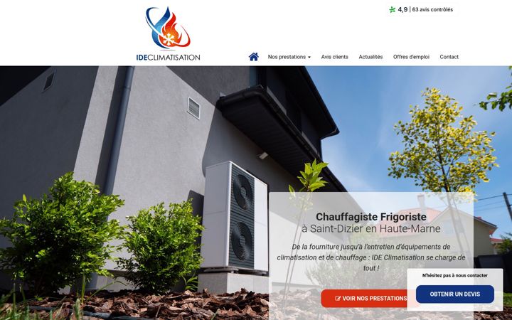 Captura de pantalla de ide-climatisation.com