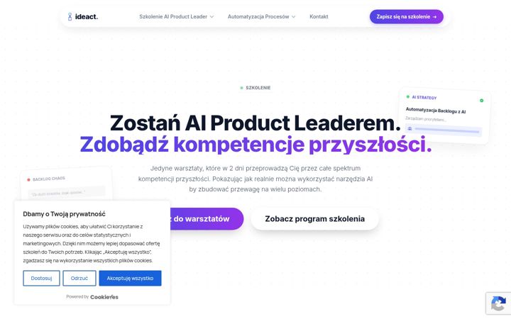 Screenshot of ideact.pl